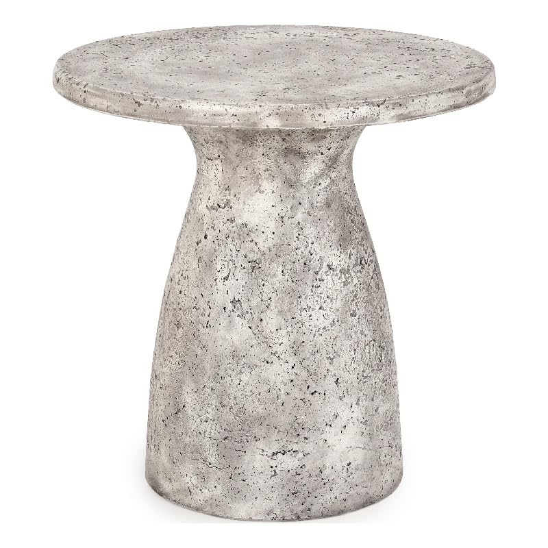 Kosas Home Collins 18 Outdoor Accent Table Light Gray