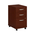 Bush Business Furniture Series C 3 Drawer Mobile File Cabinet in Mahogany, Assembled Office Storage Unit for Home or Commercial 