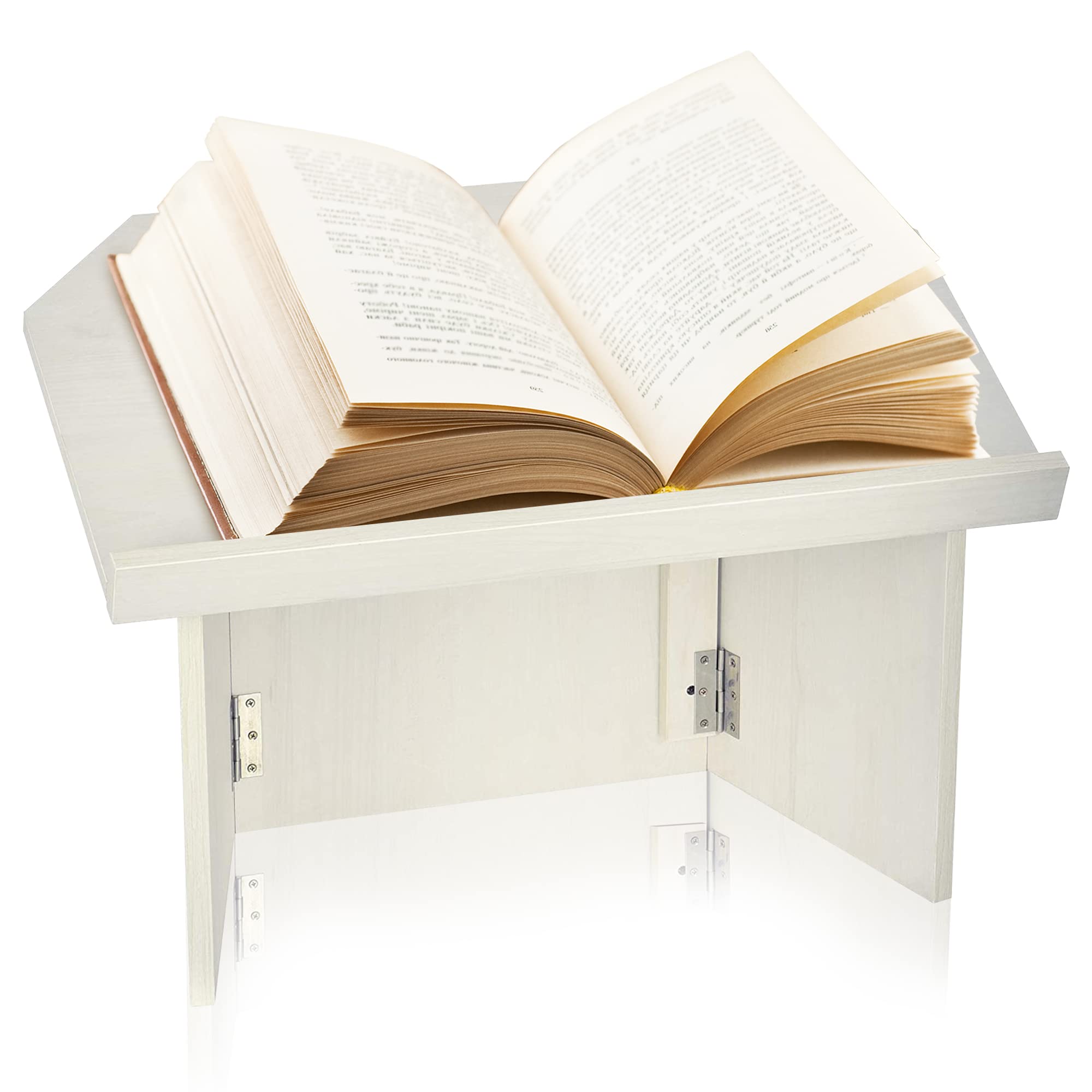 AdirOffice Tabletop Podium, Folding Podium Ideal as a Tabletop Lectern, White