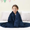 Mr. Sandman Weighted Blanket 3LBS 36 x 48 Inches, Minky Dots Heavy Blanket with Glass Beads, Soft and Cooling for School and Hom