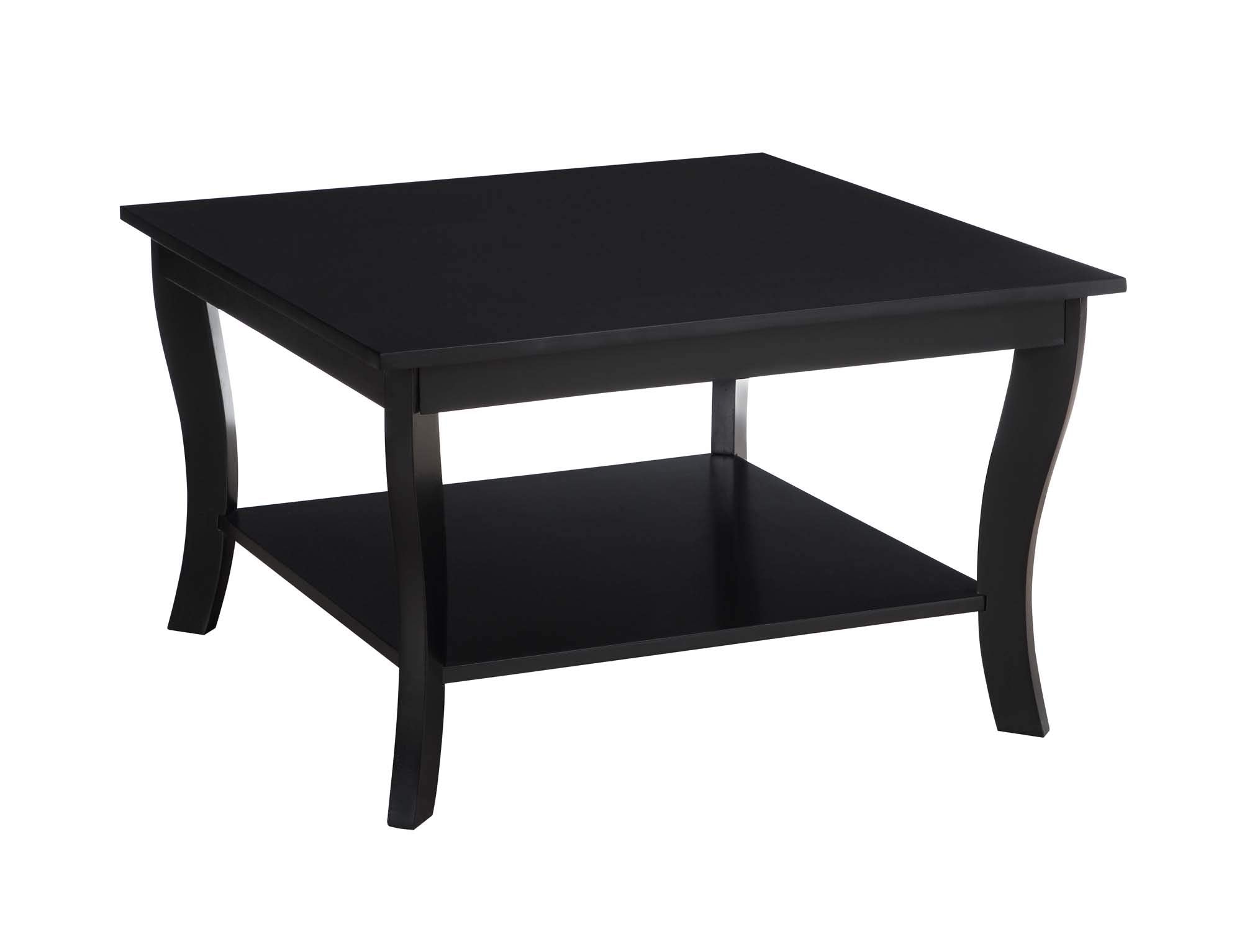 Convenience Concepts American Heritage Square Coffee Table, Black