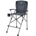 EVER ADVANCED Tall Folding Chair 31, Portable Directors Chair, Bar Height Camping Chair with Carry Bag and Footrest, Armrest, He