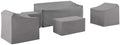 Crosley Furniture Patio Furniture Covers, Waterproof 5-Piece Cover Set for Outdoor Sofa, Chairs, and Tables, Gray
