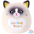 CozyWorld 13.5  Get Well Soon Cat Plush Pillow Soft Cute Cat Stuffed Animal Get Well Soon Gift for Women Girls Kids Patient Feel