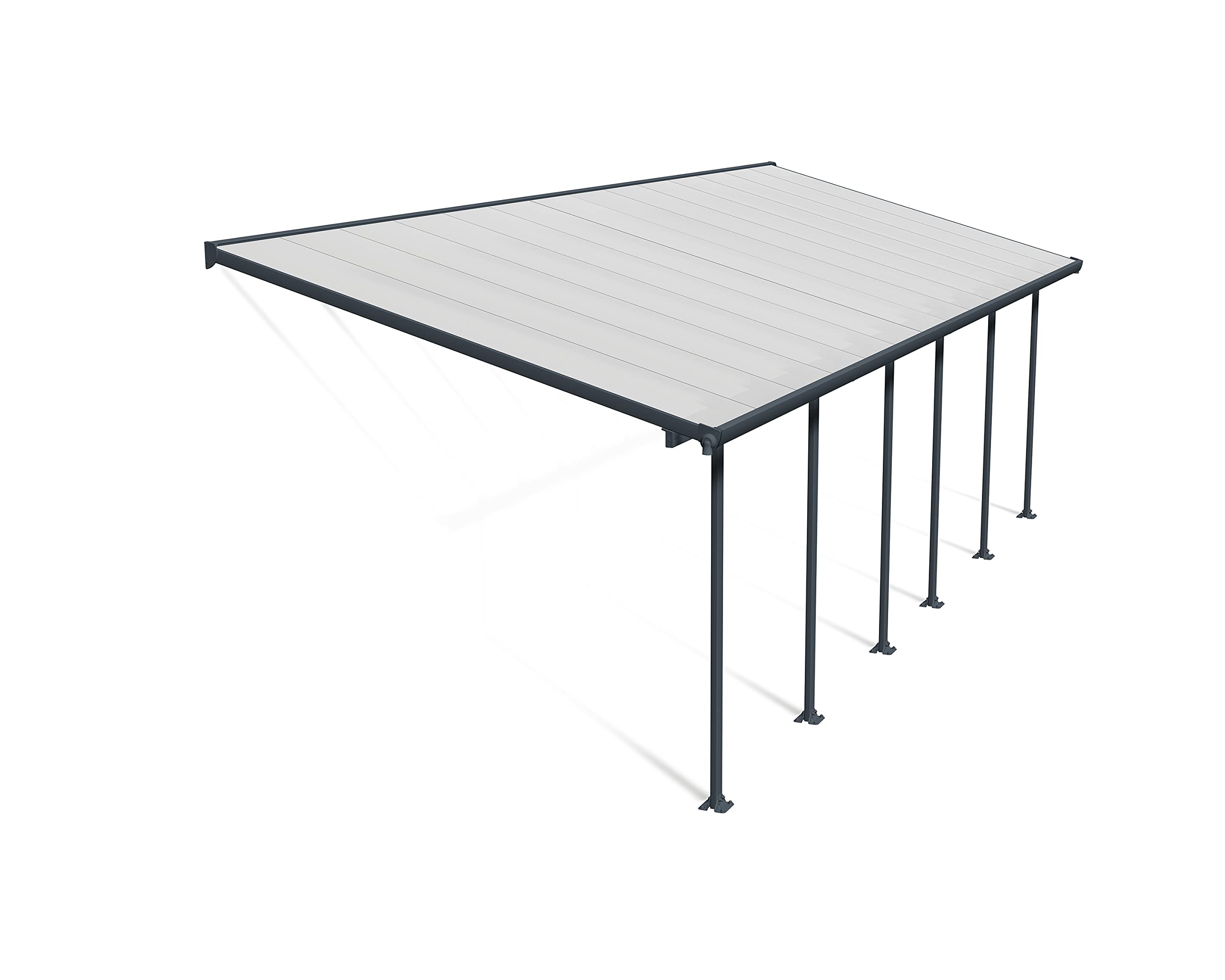 Palram - Canopia Feria 10 x 28 Patio Cover - Gray
