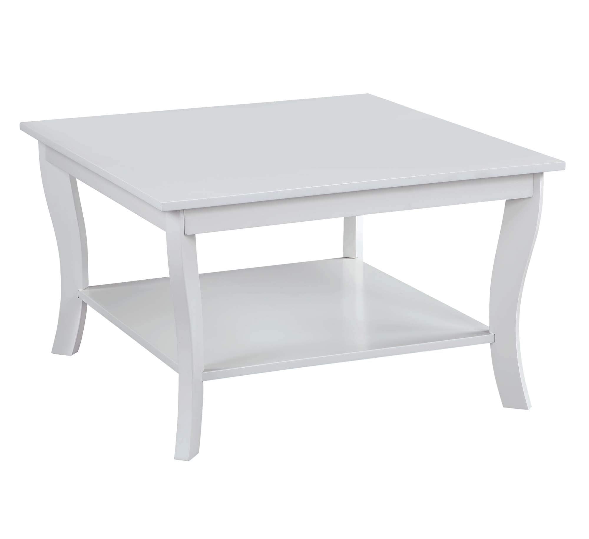 Convenience Concepts American Heritage Square Coffee Table, White