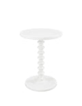 Powell Furniture Powell Round Spindle, White Table 17 x 22.25 x 17