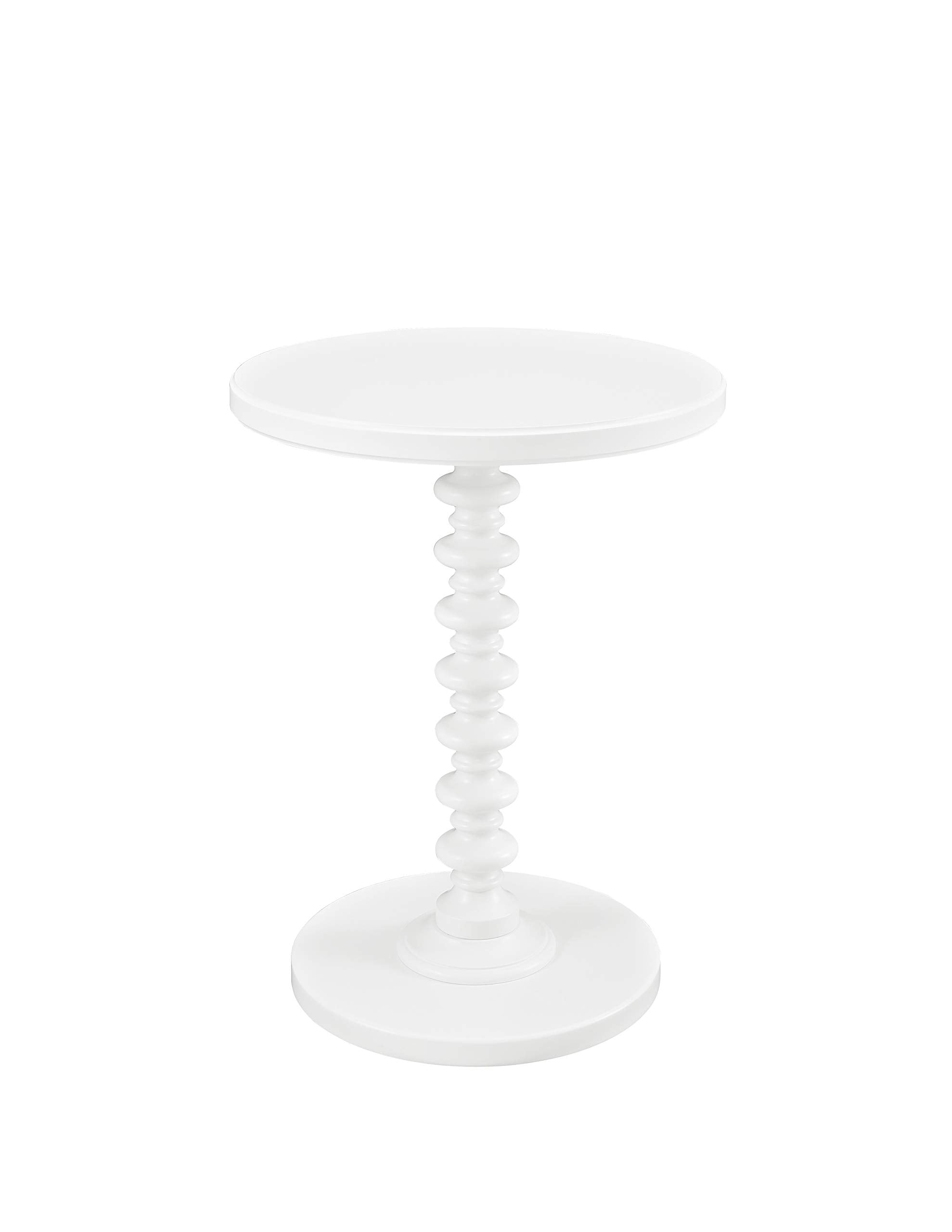 Powell Furniture Powell Round Spindle, White Table 17 x 22.25 x 17