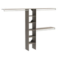 ClosetMaid SuiteSymphony Wood Closet Organizer Kit with Tower 3 Hang Rods, Top Shelves, Adjustable, Fits Spaces 5-9 ft. Wide, Gr