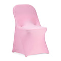 Peomeise Stretch Spandex Folding Chair Cover for Wedding Party Dining Banquet Event (Pink,6pcs)