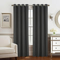 Olivia Gray PNG31606 54 x 84 in. Gilbert Solid Single Grommet Curtain Panel, Black