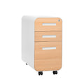 Laura Davidson Furniture Stockpile Slim 3-Drawer Mobile File Cabinet with Lock - Under Desk Metal Filing Cabinet, Legal/Letter F