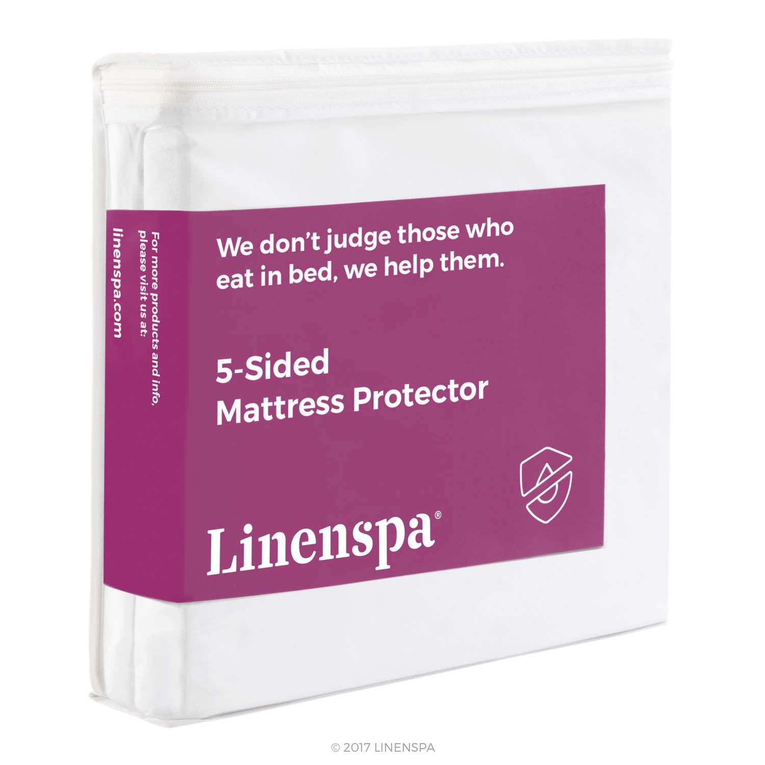 Linenspa Mattress Protector King - Five Sided King Mattress Protector Waterproof Mattress Cover - Soft Breathable Bed Protector 