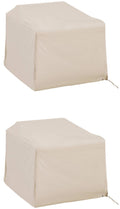 Crosley Furniture Patio Furniture Covers, Waterproof 2-Piece Outdoor Chair Cover Set for Backyard, Tan