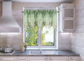 Solid Faux Silk Swag Waterfall Cascade Ascot Window Curtain Valance w/Tassels Trim 55  x18  Wave (1, SAGE Green)