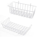 GBYAN Wire Grid Wall Shelf Baskets White Hanging Flower Pot Display Metal for Grid Panel, 2 Pack