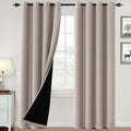 H.VERSAILTEX 100% Blackout Curtains for Bedroom Thermal Insulated Blackout Curtains 96 inch Length Heat and Full Light Blocking 