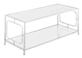Convenience Concepts Omega Chrome Coffee Table, Clear Glass / Chrome Frame
