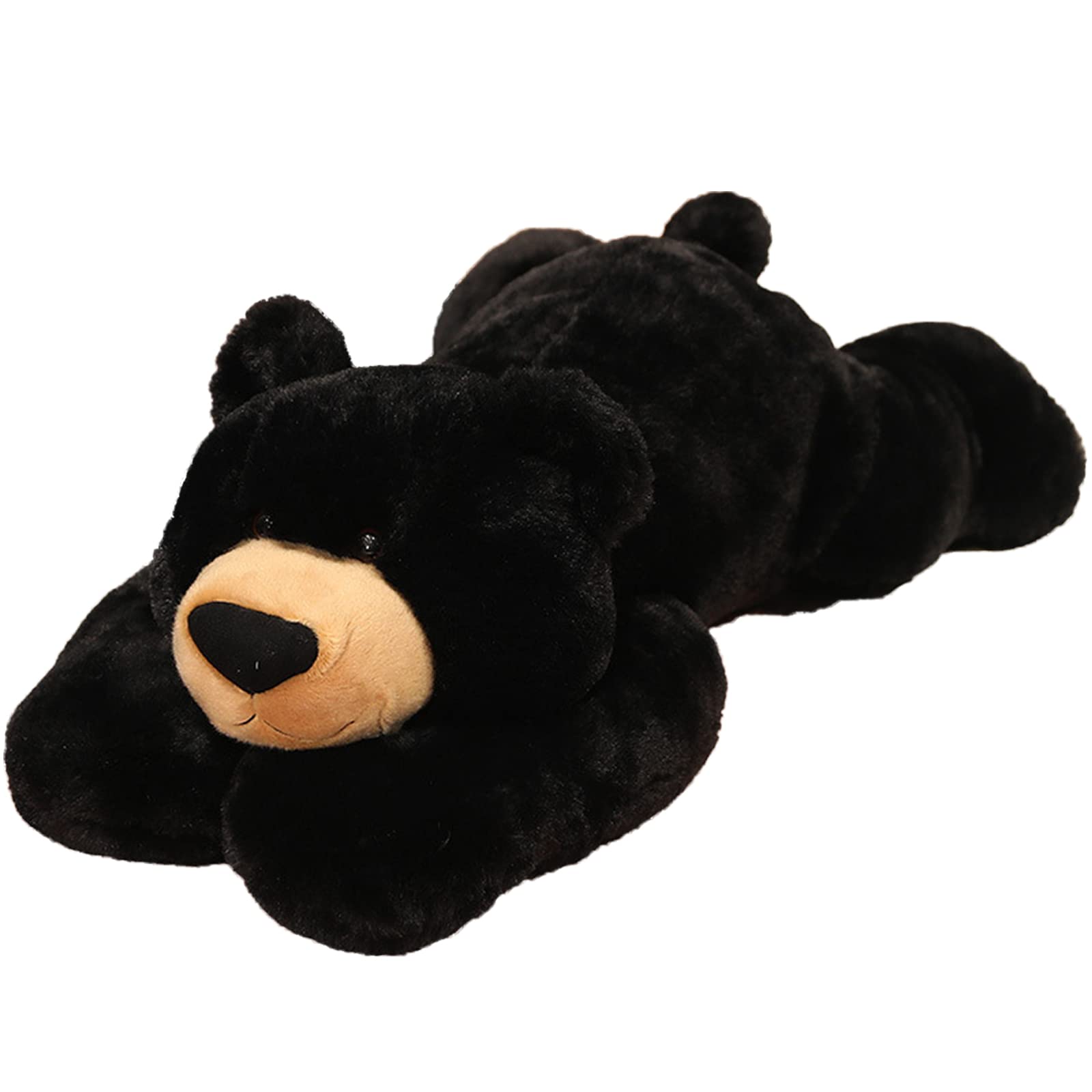 Doireum Weighted Stuffed Animals, 6.2 lbs Weighted Bear Stuffed Animal Toy Black Bear Weighted Plush Animals Throw Pillow Gifts 