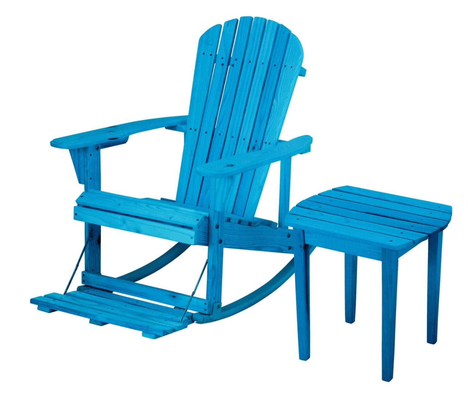 WUnlimited SW2007SB-R1ET1 Adirondack Rocking Bistro Set, Sky Blue