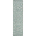 SAFAVIEH Courtyard Collection 2 3 x 14 Light Grey / Aqua CY8734 Indoor/ Outdoor Easy Cleaning Patio Backyard Mudroom Runner Ru