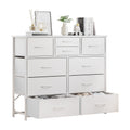 LUMTOK 10-Drawer Dresser, Fabric Storage Dressers Drawers for Bedroom, Hallway, Nursery, Closets, Steel Frame, Wood Top, Easy Pu