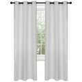Deconovo Blackout Curtains for Bedroom, Thermal Insulated Room Darkening Window Drapes, Energy Efficient Grommet Curtains,Silver