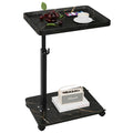 XNSDXV C Table End Table Adjustable Height, 360Swivel TV Tray Table for Small Spaces, Couch Tables That Slide Under, C Shaped Si