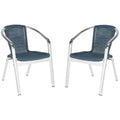 Safavieh Home Collection Wrangell Teal Indoor-Outdoor Stacking Arm Chair