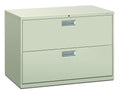 HON Brigade 600 Series Lateral File, 2 Legal/Letter-Size File Drawers, Light Gray, 42 X 18 X 28