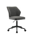 Benjara BM251041 Swivel Office Chair with Stitching & Starbase Gray