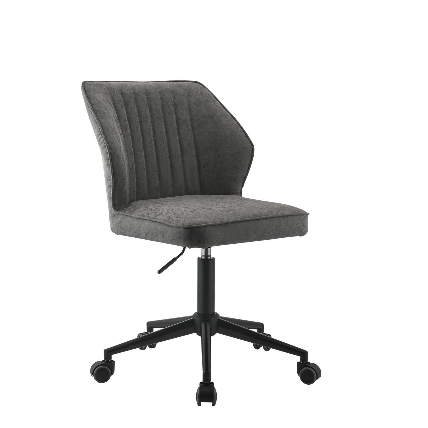 Benjara BM251041 Swivel Office Chair with Stitching & Starbase Gray