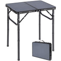RedSwing Small Folding Table Adjustable Height, Lightweight and Portable Aluminum Frame Camping Table for Outdoor Indoor Picnic,