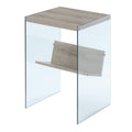 Convenience Concepts Soho End Table, Sandstone / Glass