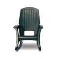 Semco Plastics Rockaway Heavy Duty Polyethylene All Weather Outdoor Rocking Chair with Backrest and Armrests for Porch, Deck and