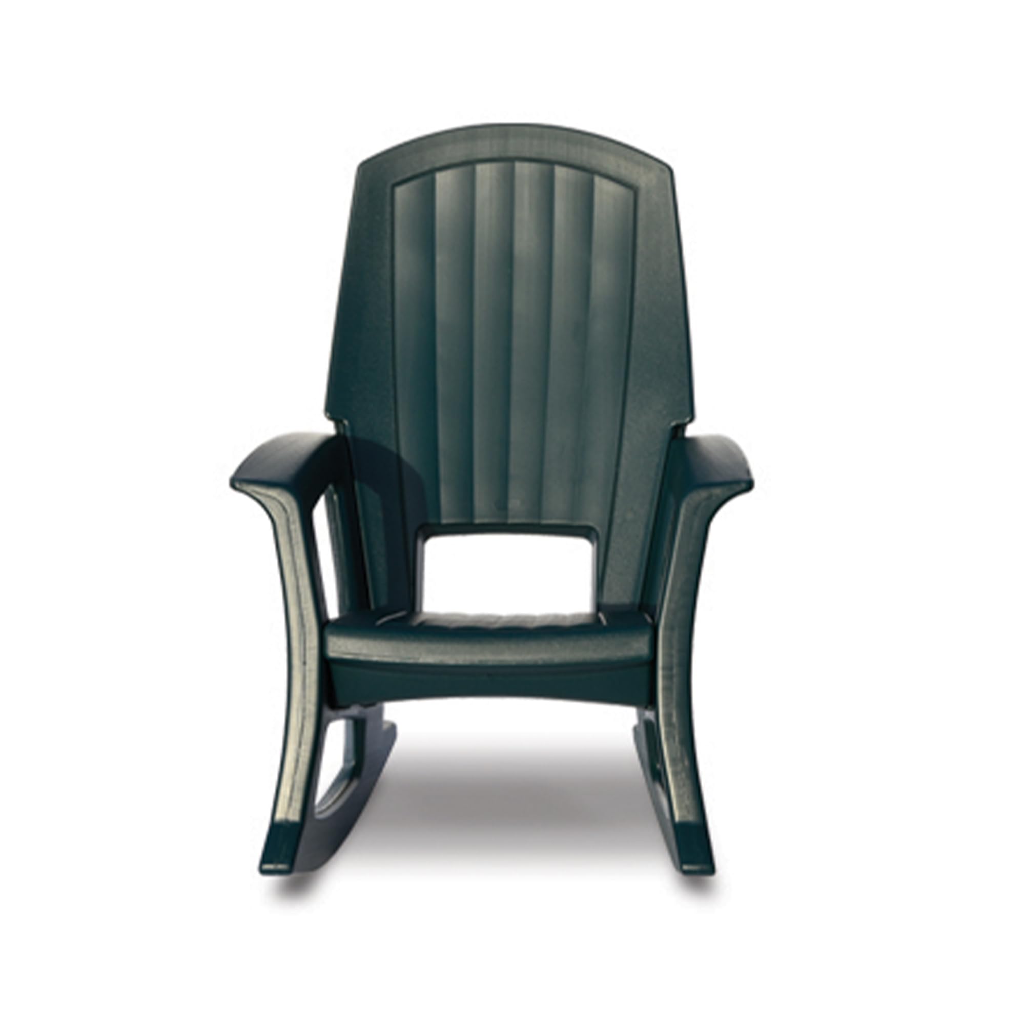 Semco Plastics Rockaway Heavy Duty Polyethylene All Weather Outdoor Rocking Chair with Backrest and Armrests for Porch, Deck and