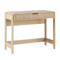 Walker Edison Transitional Office Design, Reeded Drawer Front Detail, Writing Desk with Drawer, Spacious Desktop, Complementary 