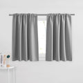 PONY DANCE Half Window Curtains - Kitchen Tiers Short Length Rod Pocket Valances Thermal Insulated Drapes for Nursery/Bathroom, 