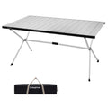 KingCamp Folding Camping Table Aluminum Roll Up Table Oversized Large Camp Table Stable Portable Outdoor Folding Table for Picni