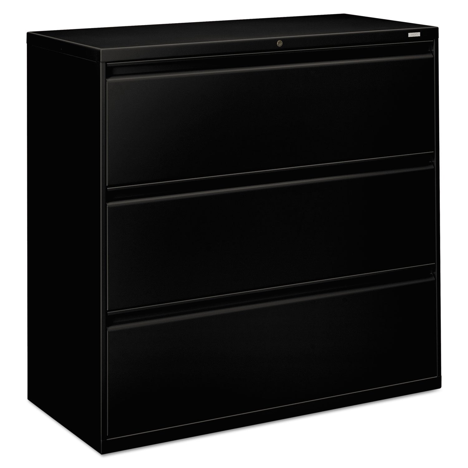 HON 800 Series Three-Drawer Lateral File, 42 by 19.25 by 40.87, Black