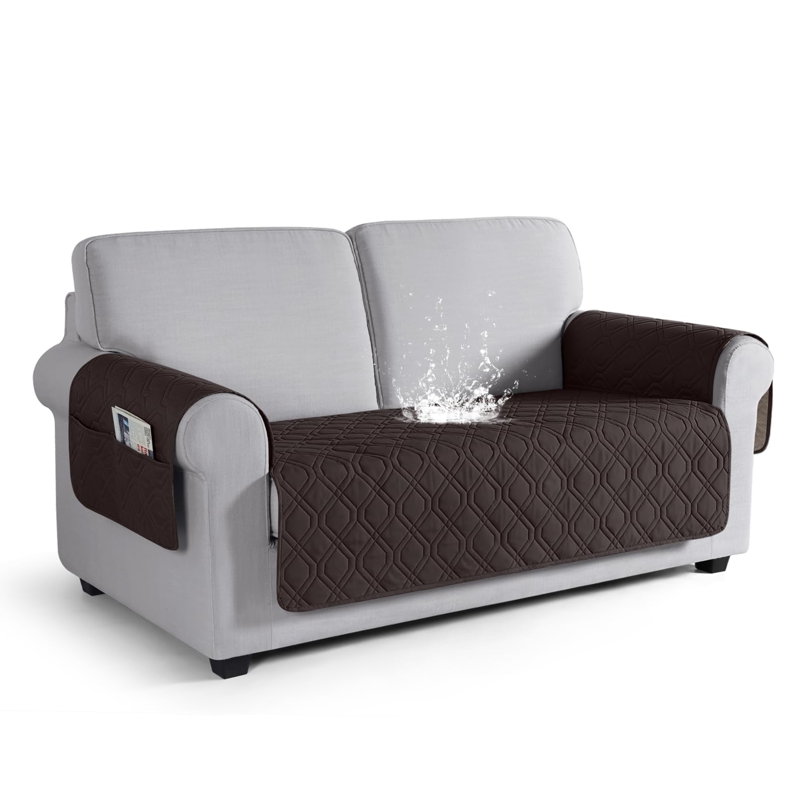 VANSOFY Couch Cover, Waterproof Sofa Covers Washable Slipcover Furniture Protector Couch Seat Covers Non-Slip Couch Cover for Do