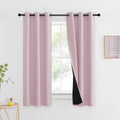 NICETOWN 100% Blackout Window Curtain Panels, Heat and Cold Blocking Drapes with Black Liner for Nursery, 60 Thermal Insulated D