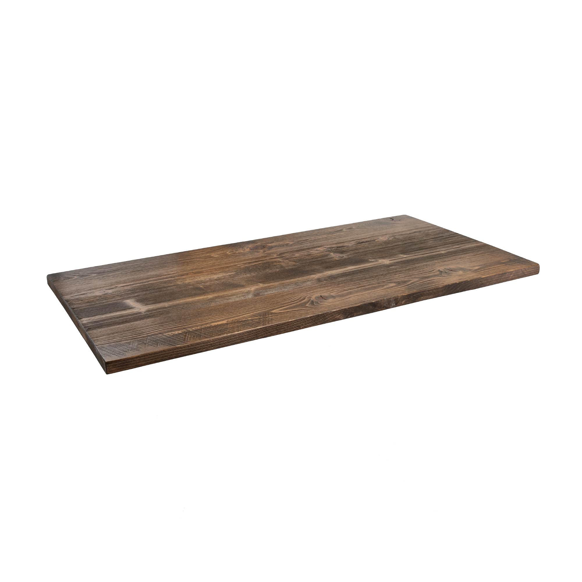 Restore by Pipe D  COR Solid Wood Office Desk Top, Reclaimed Ponderosa Pine Wood in Trail Brown, 48 in. x 24 in. x 1.25 in.