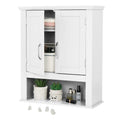 VINGLI Bathroom Wall Cabinet 21x8.5x25 Modern White Medicine Wall Mount Bathroom Cabinet Organizer Over The Toilet Storage with 