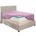 Hearth & Harbor Lavender Fitted Sheet Queen Size, Extra Deep Pocket Queen Fitted Sheet Only, 1800 Microfiber Fitted Bed Sheet, U