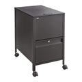 Safco Mobile Locking File Tub- Black 16 1/2inWx24 3/4inDx28 1/4inH Model# 5364BL
