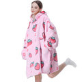 Aemicion Blanket Hoodie for Adults,Super Warm Cozy Giant Wearable Blanket,Thick Sherpa Sweatshirt Blanket with Sleeves as Gifts 