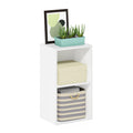 Furinno Luder Bookcase / Book / Storage, 2-Tier Cube, White