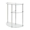 Convenience Concepts Designs2Go Classic Glass 3-Tier Display Entryway Table 23 - Modern Display Table with Storage Shelves, Narr