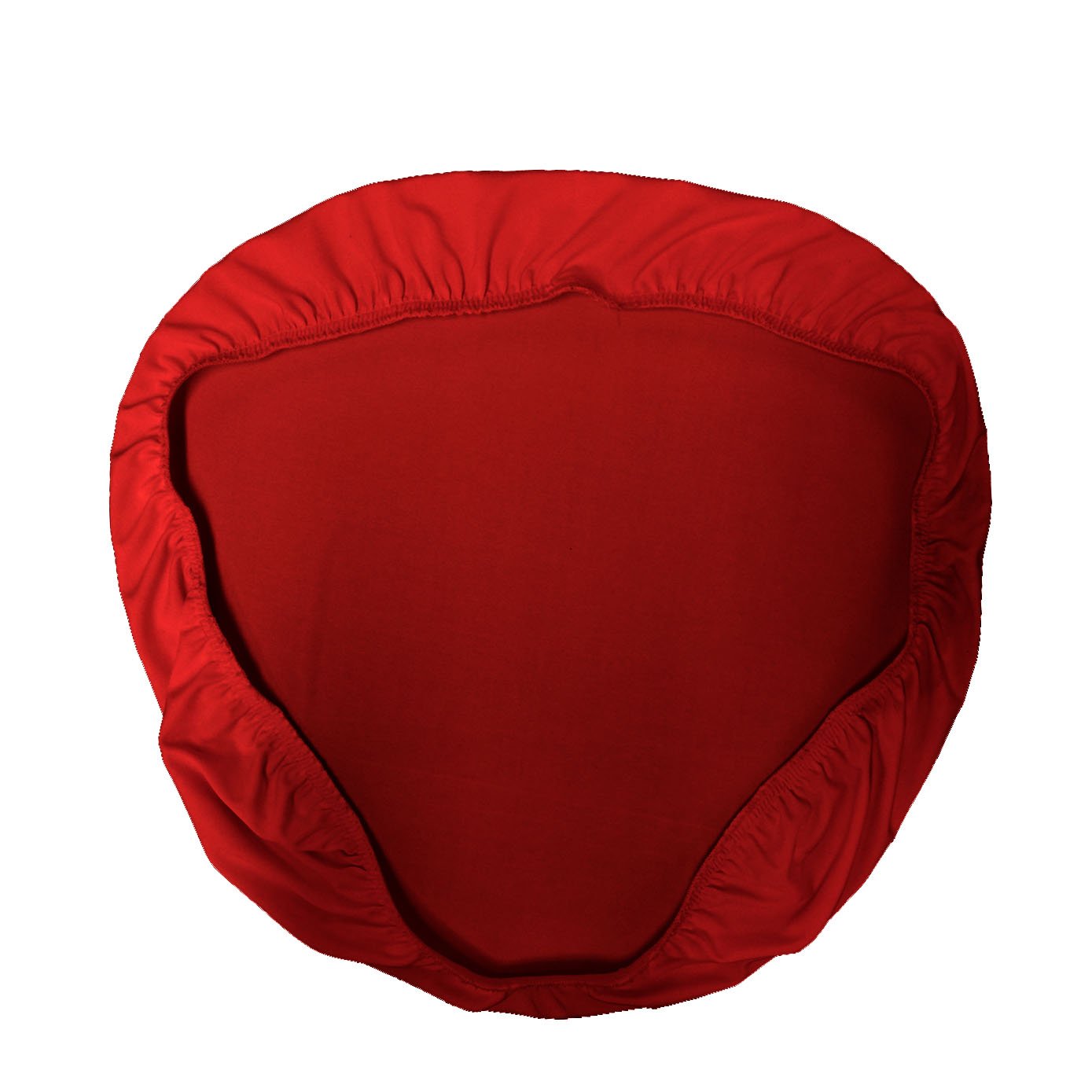 LA Linen Spandex Chiavari Chair Cushion Cover (4 Pack), Red, Solid